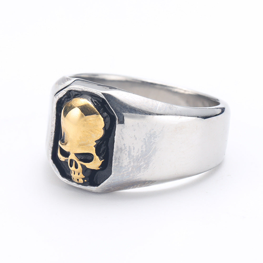 Wholesale Punk Style Titanium Steel Ring Men's Stainless Steel Ring ACC-RS-Hait004