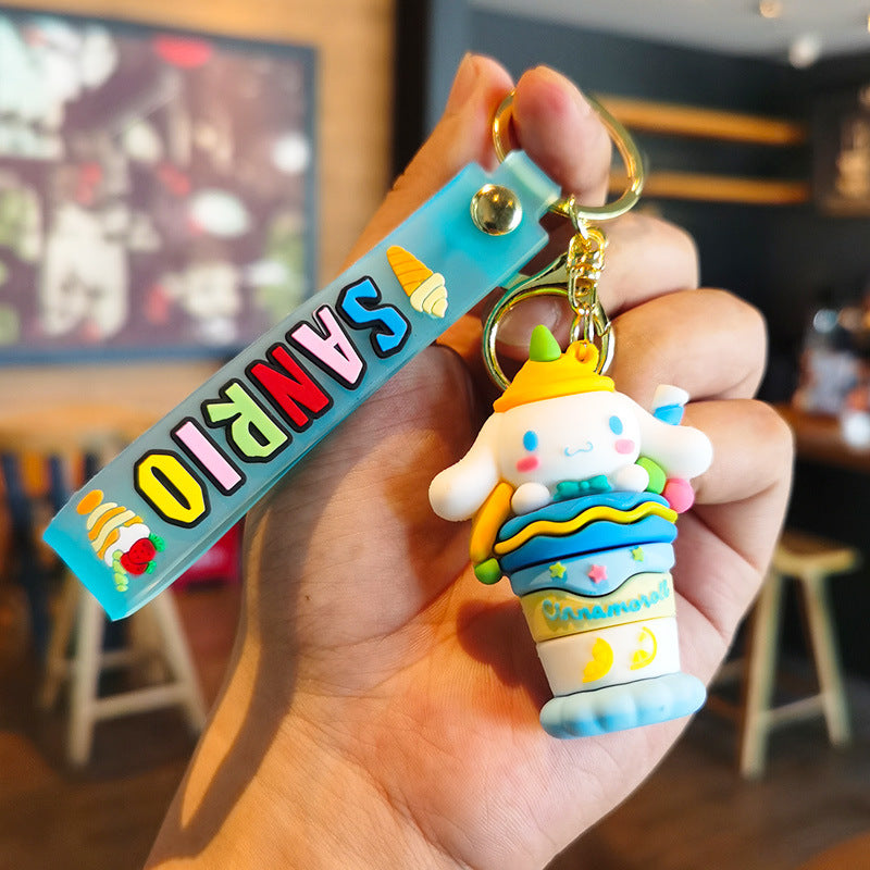 Wholesale Cartoon Cute Silicone Keychains ACCVIP-KC-FanChe001