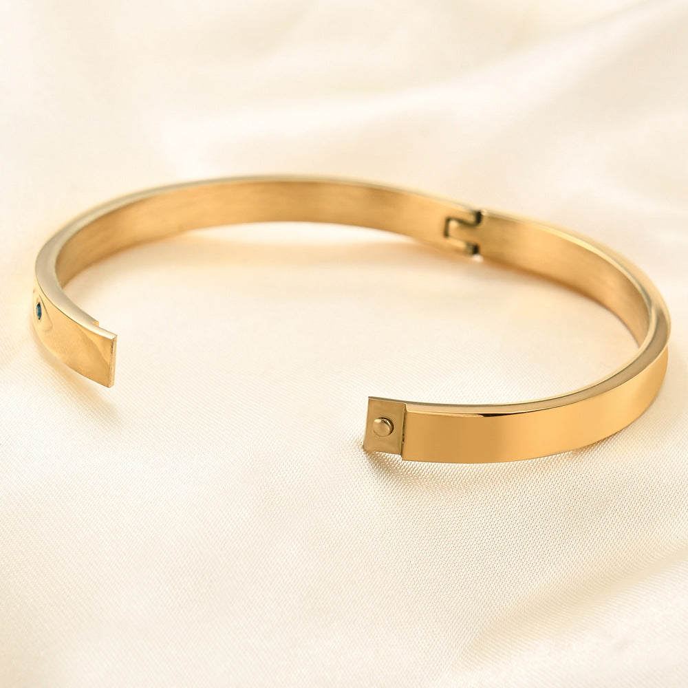 Wholesale Titanium Steel Bracelet 6MM 18K Gold Bracelet ACC-BT-ZhongZhe006
