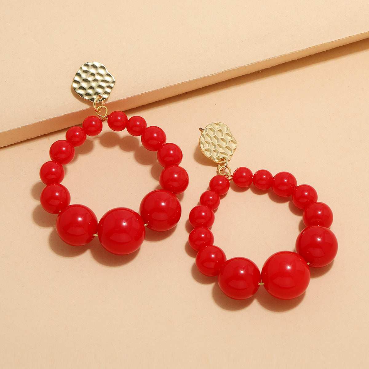 Wholesale Exaggerated Round Bead Earrings Bohemian Earrings ACC-ES-Qunq005