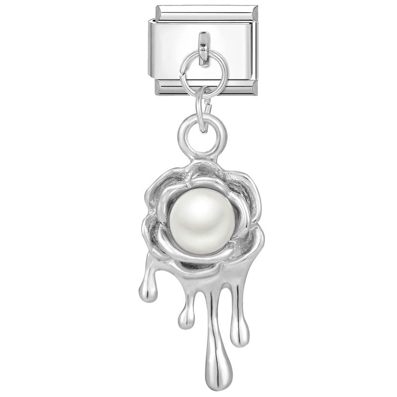 Wholesale Italian Charm Bracelet 9mm DIY Splicing Heart Pendant Stainless Steel Composable Bracelet