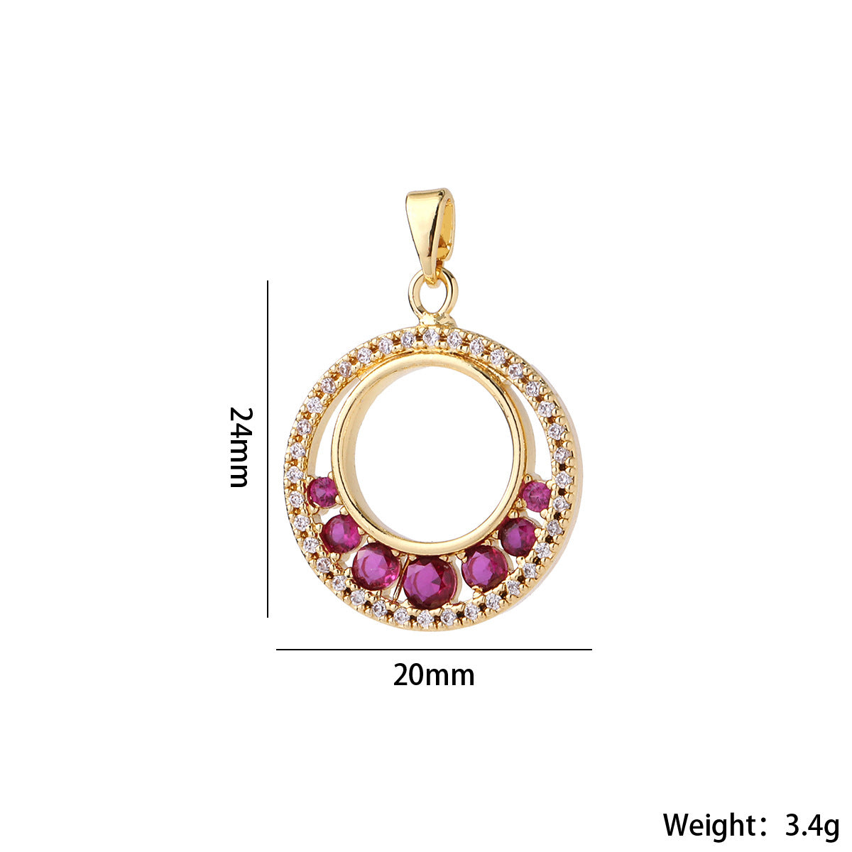 Wholesale Chic Flower Brass Pendant Gold Plated Zircon Necklace Accessory Elegant Women S Collarbone Chain Jewelry Gift