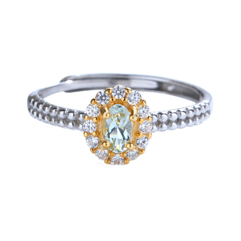 Wholesale Natural Gemstone S925 Sterling Silver Rings