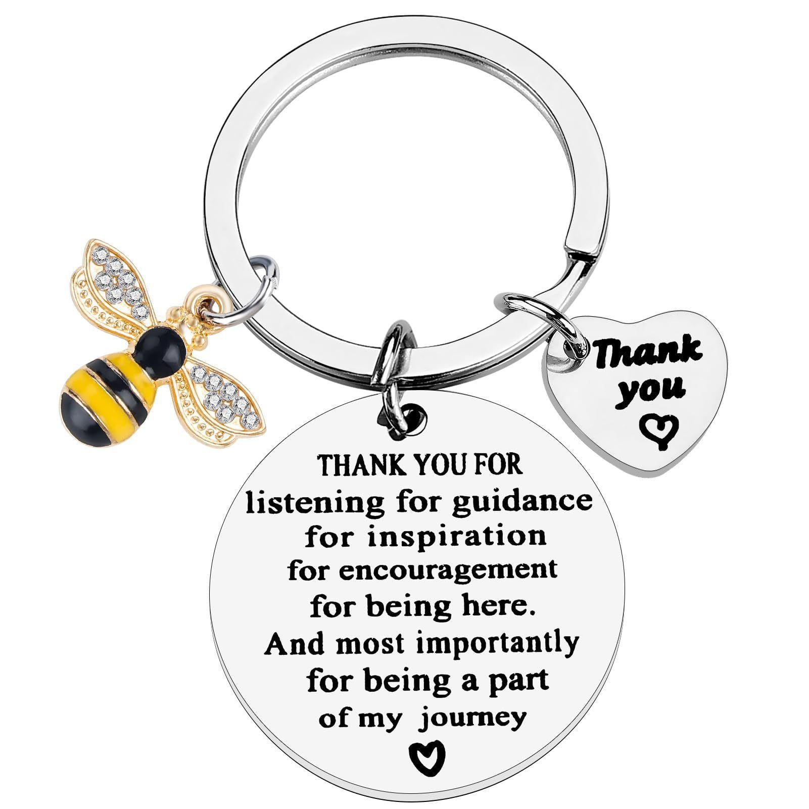 Wholesale Stainless Steel Laser Engraved Bee Keychain Teacher Appreciation Gift Fashion Accessory For Resale
