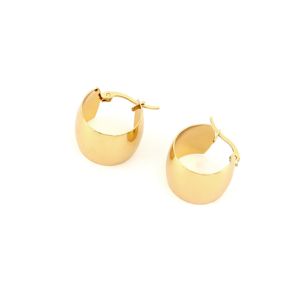 Wholesale solid color hoop exaggerated large earrings