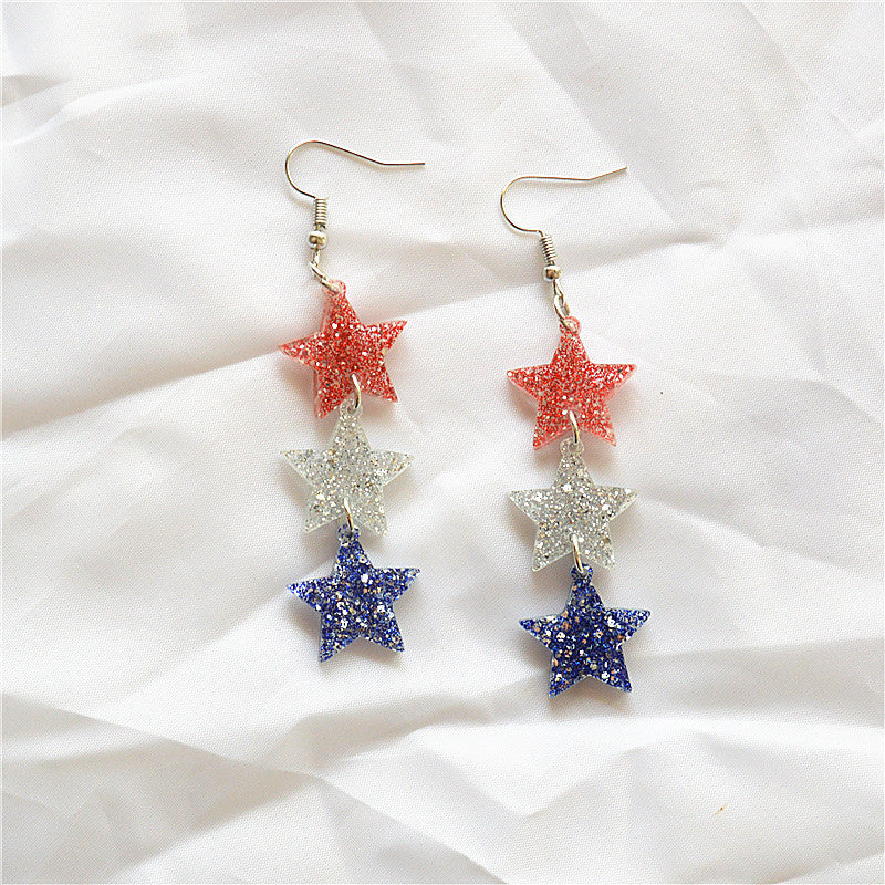 Wholesale Independence Day Flag Earrings  Personalized Earrings