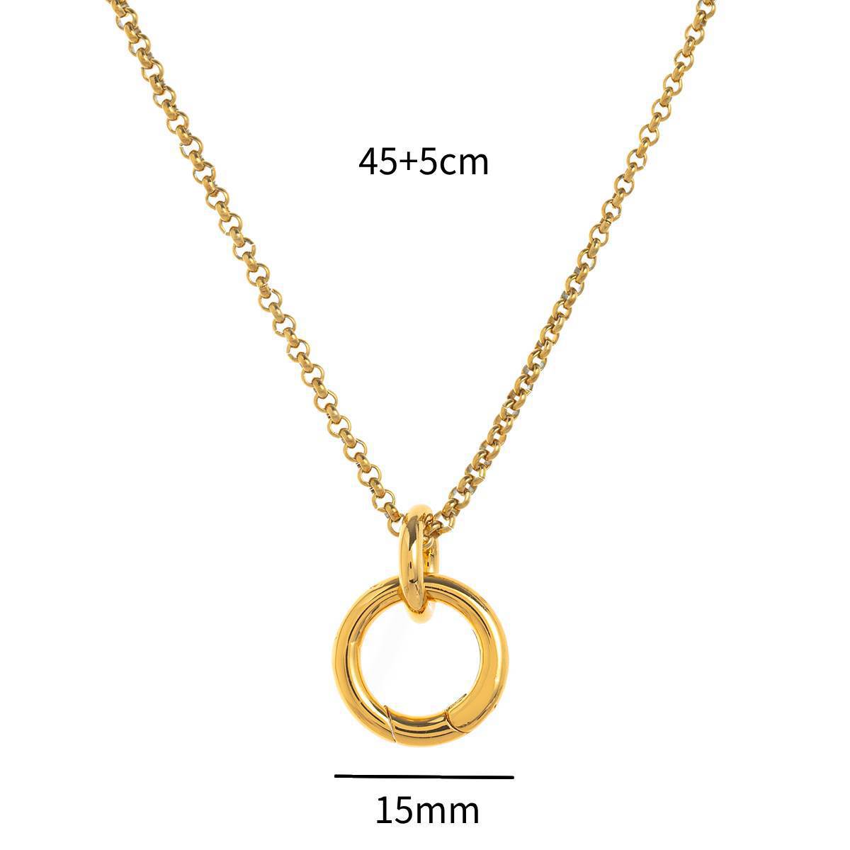 Wholesale Stainless steel electroplated with 18K gold 12 birthstone adjustable pendant