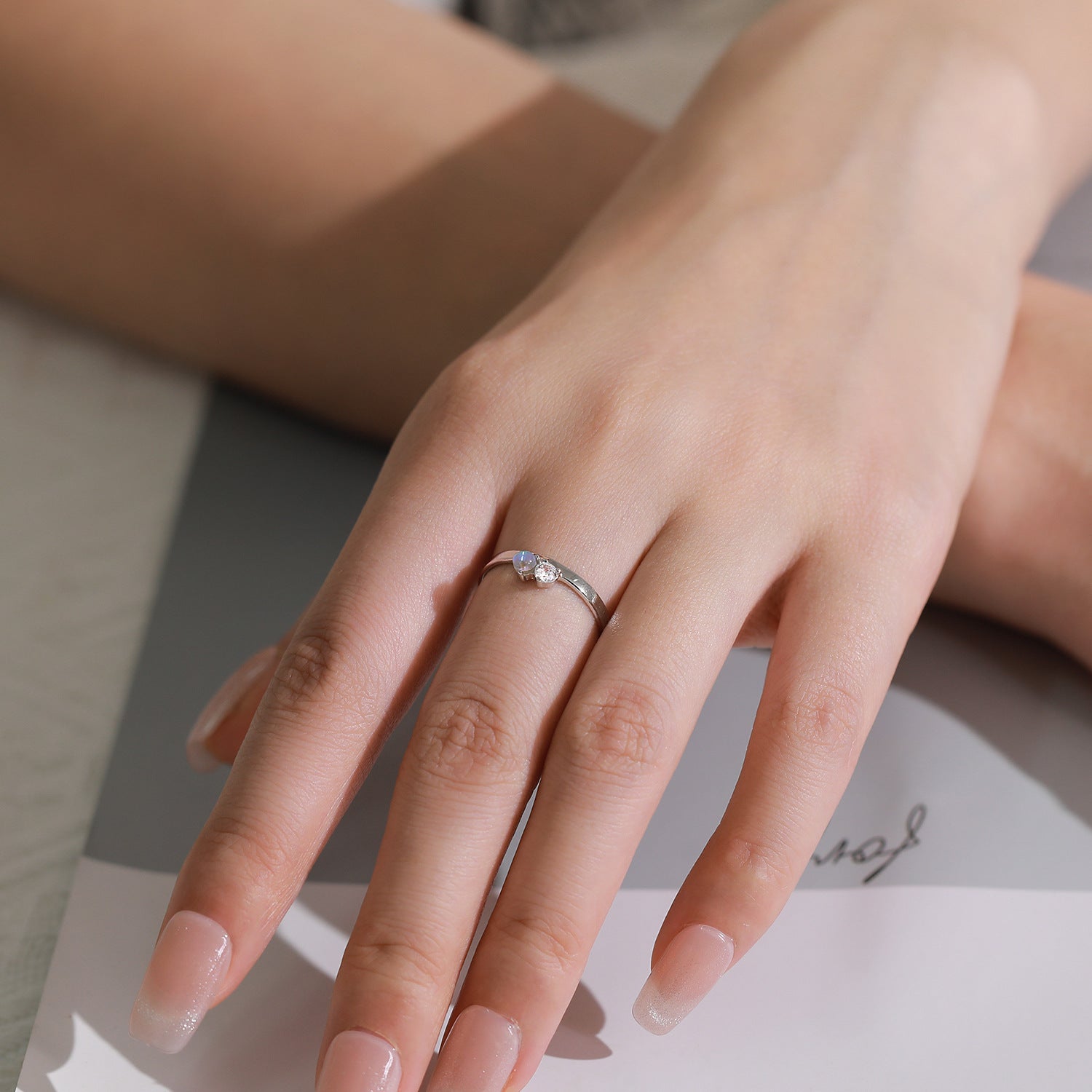 Wholesale 925 Sterling Silver Moonstone Ring