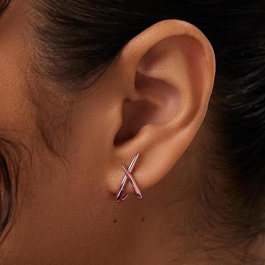 Wholesale Cross Zircon Earrings Gold Plated Sparkle Fashion Jewelry for Gift Boutique Resale