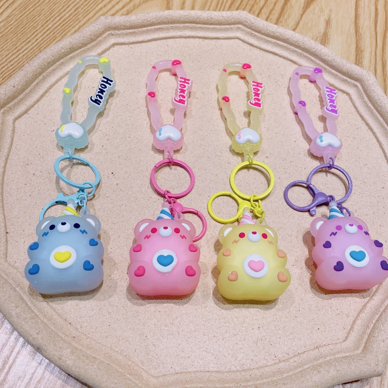 Wholesale Cute PVC little bear keychain