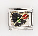 Wholesale 5pcs Italian Charm Bracelet 9mm DIY Splicing Heart Series Stainless Steel Composable Bracelet