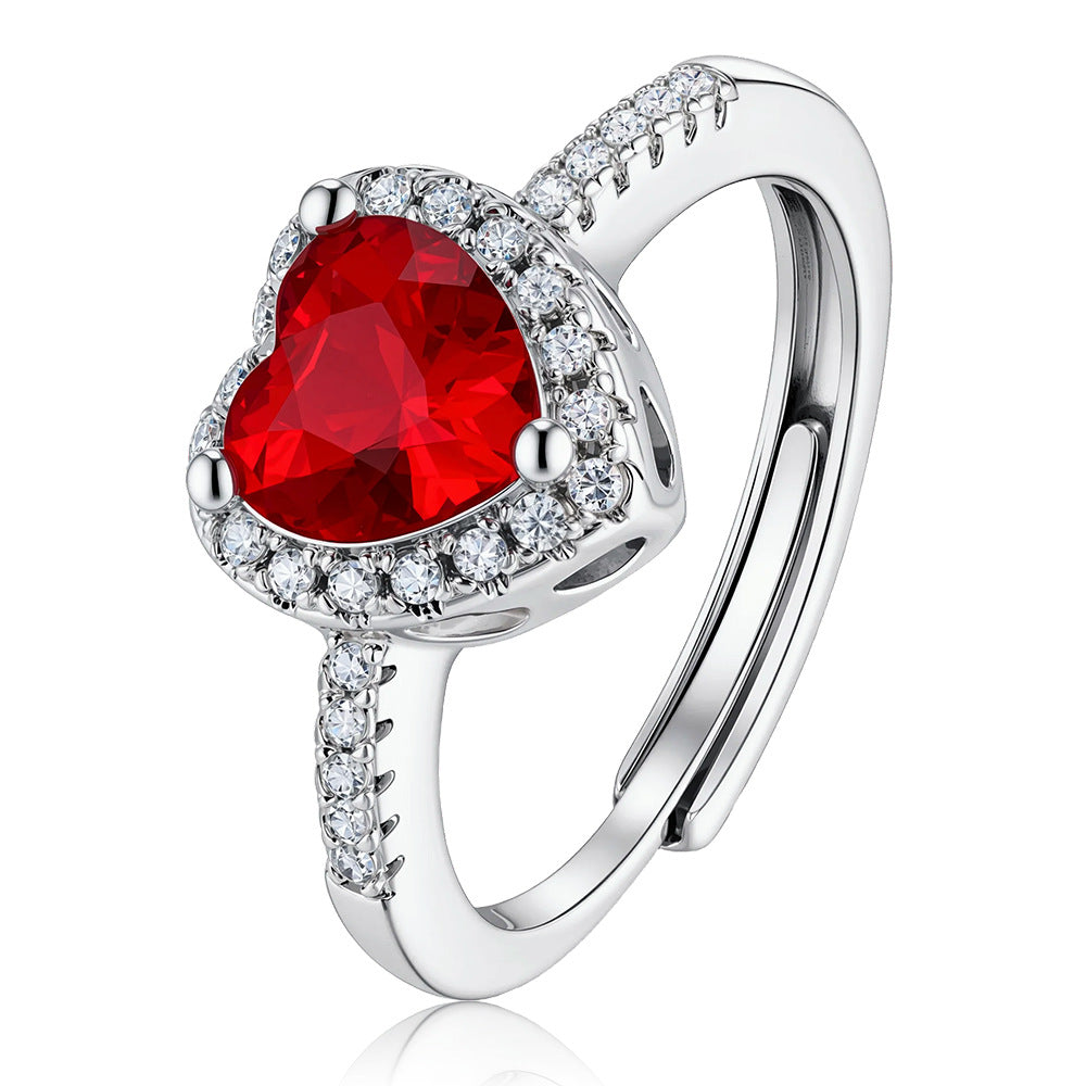 Wholesale Chic Silver Tone Adjustable Zircon Ring For Everyday Jewelry Accessory