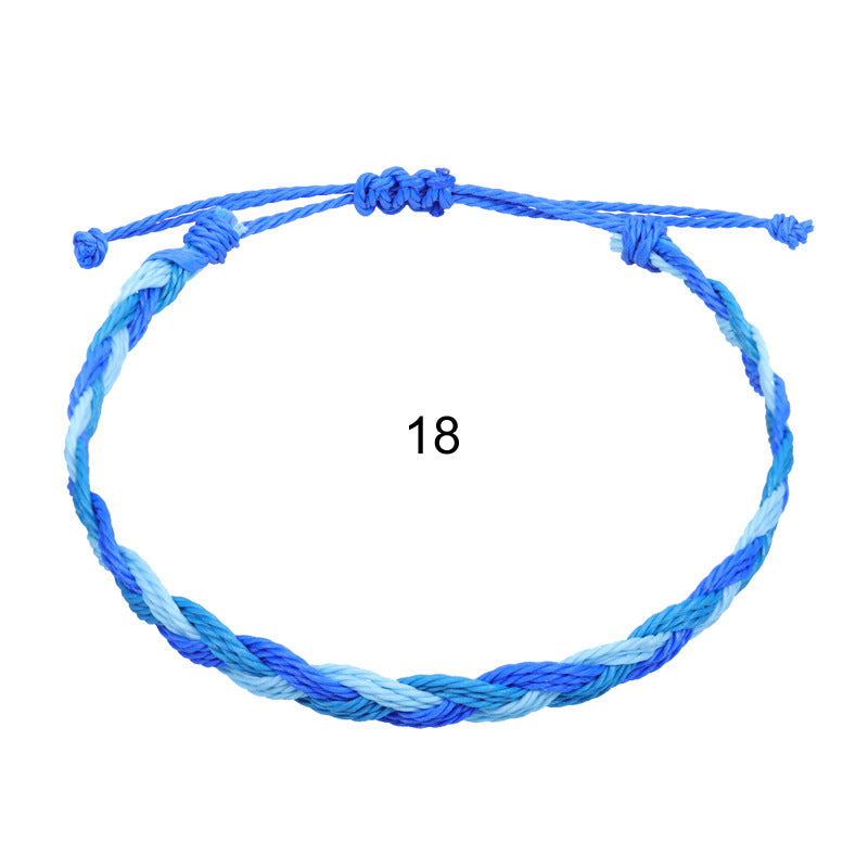 Wholesale Hand-woven rope Bohemian men' s wave bracelet