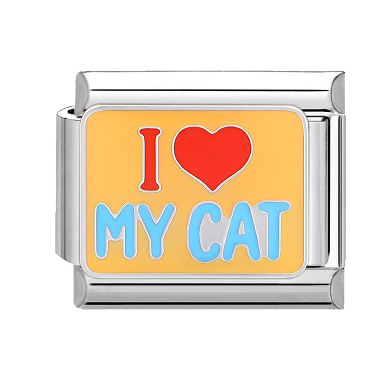 Wholesale Italian Beaded Bracelet 9mm DIY Splicing Removable Yellow Cartoon Series Stainless Steel Combinable Bracelet