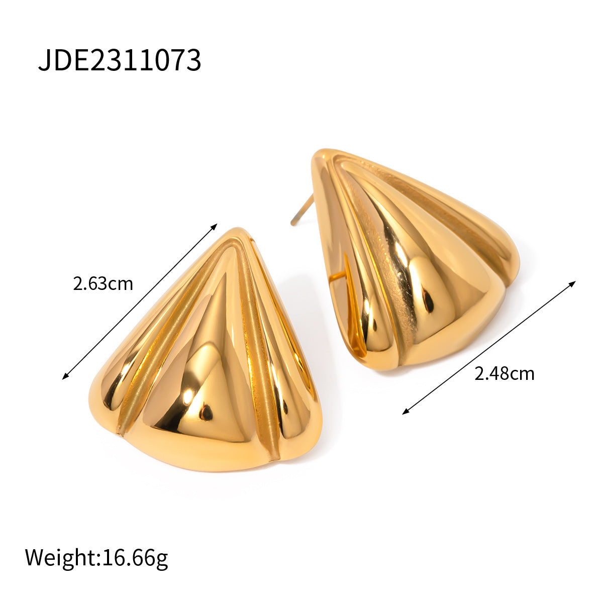 Wholesale gold-plated stainless steel earrings luxury earring