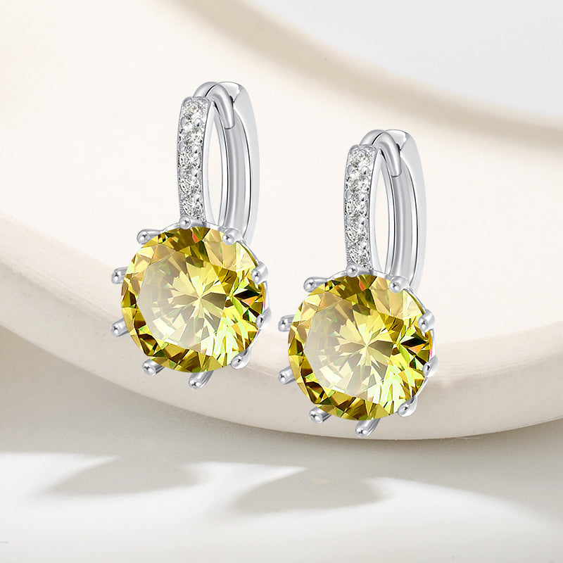 Wholesale Colored Zirconia Copper Earrings ACC-ES-YingRong003