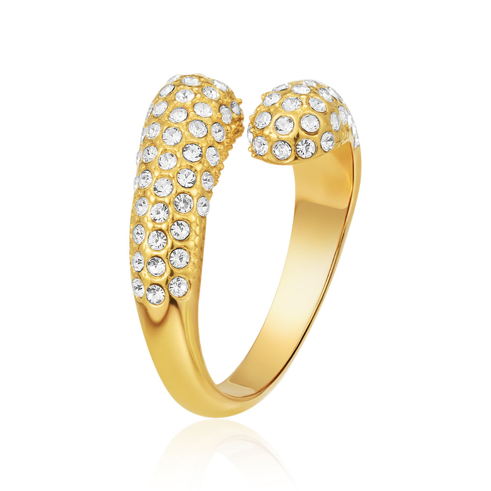 Wholesale Retro Diamond Ring Stainless Steel Fashion Accessory