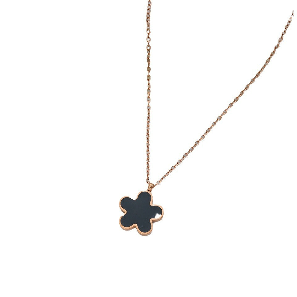 Wholesale Elegant Full Body Titanium Steel Oil Drop Necklace,  Chic Fashion Accessory for Boutique Resale