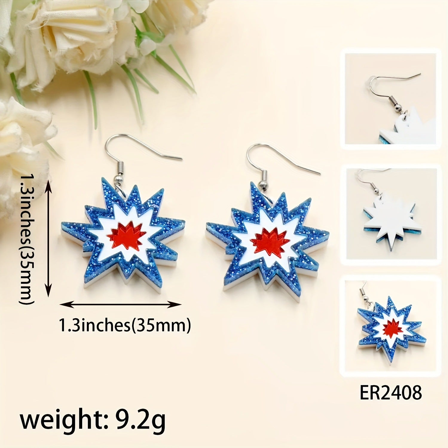Wholesale Sparkling Independent Acrylic Earrings
