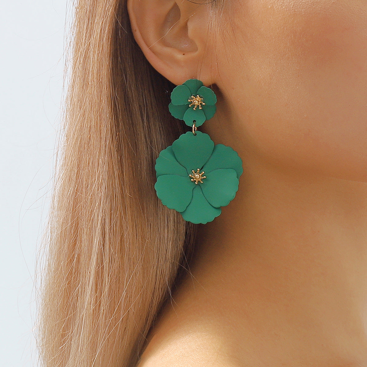 Wholesale  Fashion size flower long earrings  classic flower earrings