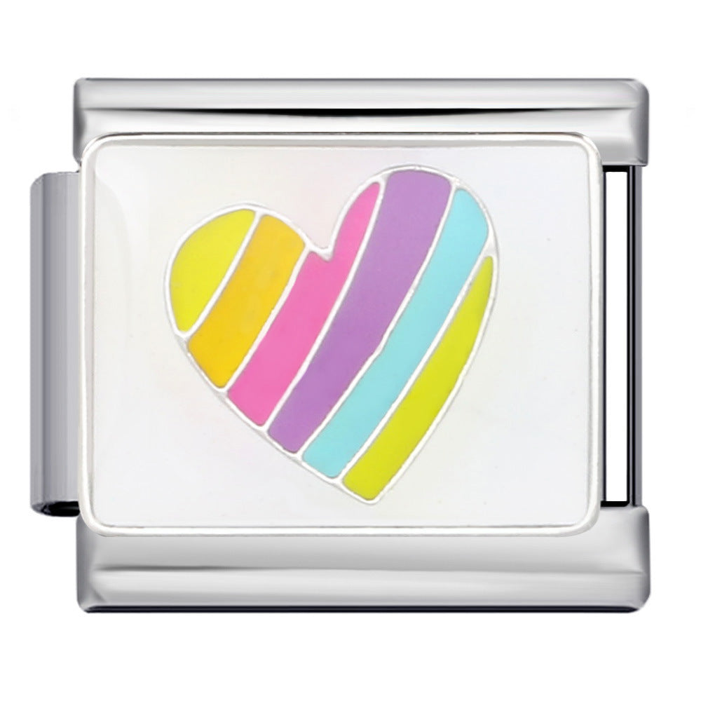 Wholesale 5pcs Italian Charm Bracelet 9mm DIY Splicing Cute Creative Stainless Steel Composable Bracelet