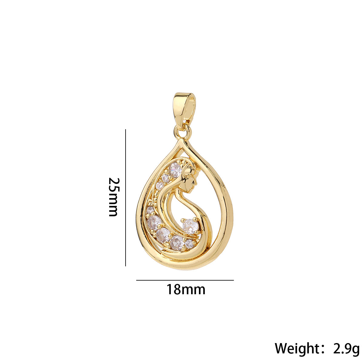 Wholesale Gold Plated Brass Honeycomb Bee Pendant Micro Set Zircon Charm DIY Jewelry Accessory Gift Boutique Resale