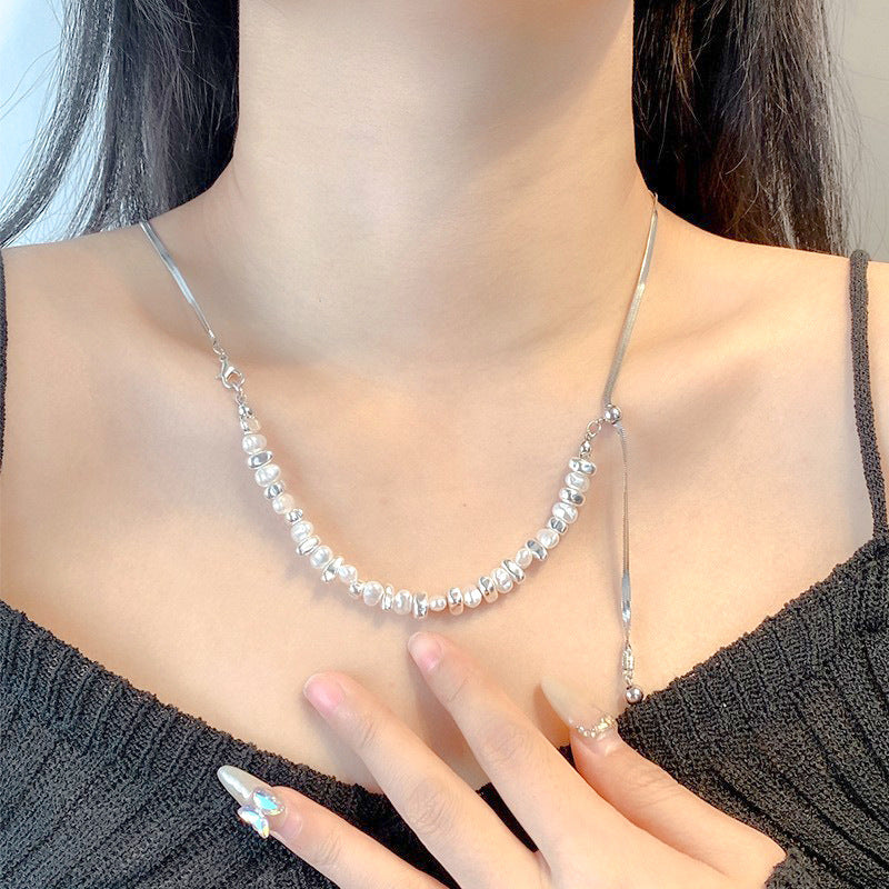 Wholesale Silver Butterfly Tassel Necklace Collarbone Chain Choker Necklace ACC-NE-NS011