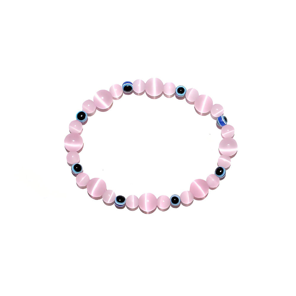 Wholesale Colorful Cat' s Eye Evil Eye Bracelet Fashion Jewelry Accessory Gift for Couples