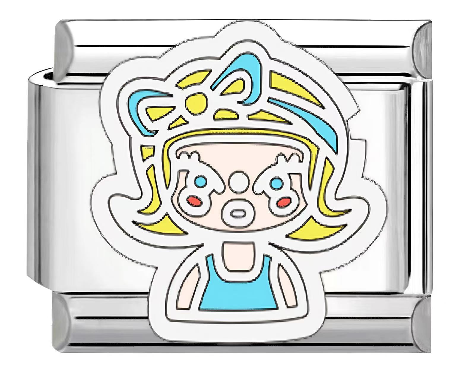 Wholesale 9mm Italian Charm Starter Bracelets DIY square Single Section Creative Stainless Steel Composable Bracelet