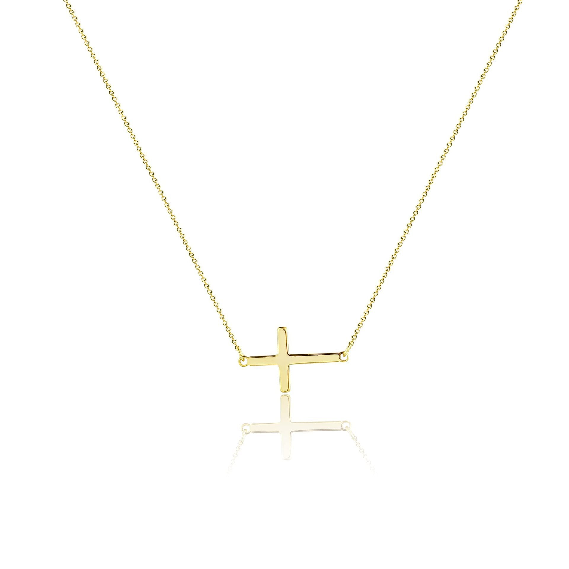 Wholesale  Stainless Steel Double Layer Cross Necklace