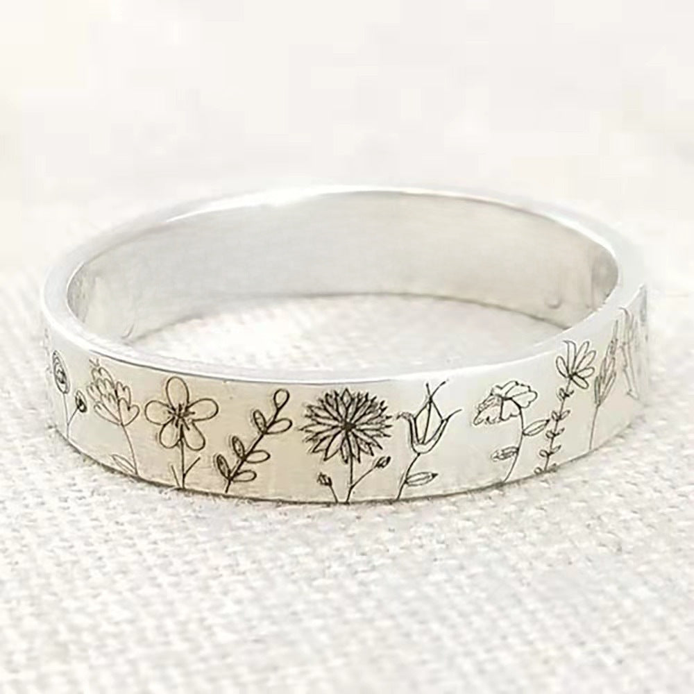 Wholesale  you beiong among the wildflowers pastoral flowers dandelion ring