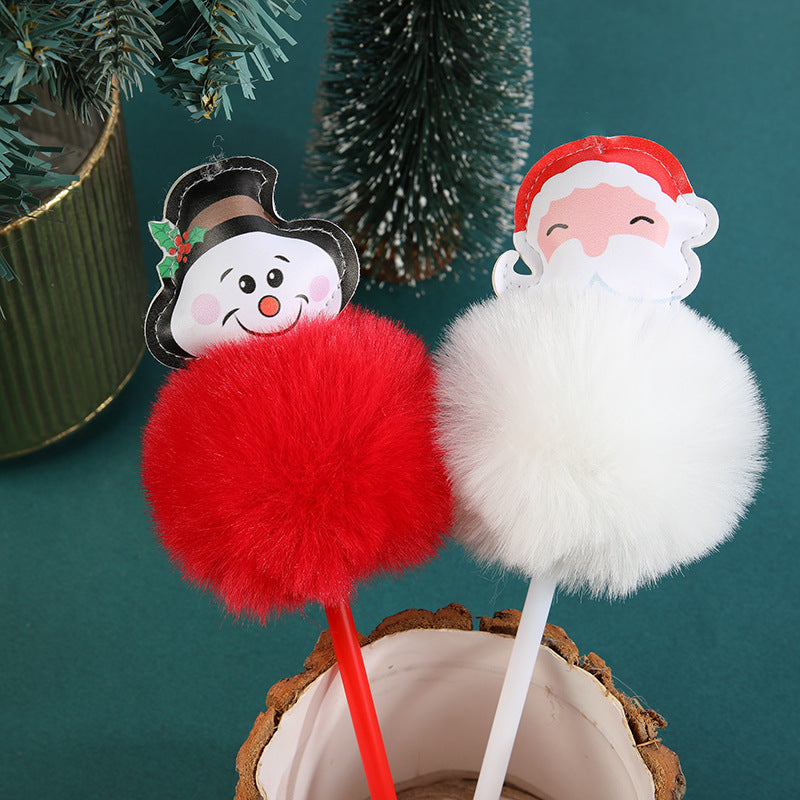 Wholesale Christmas style plush pen ballpoint pen