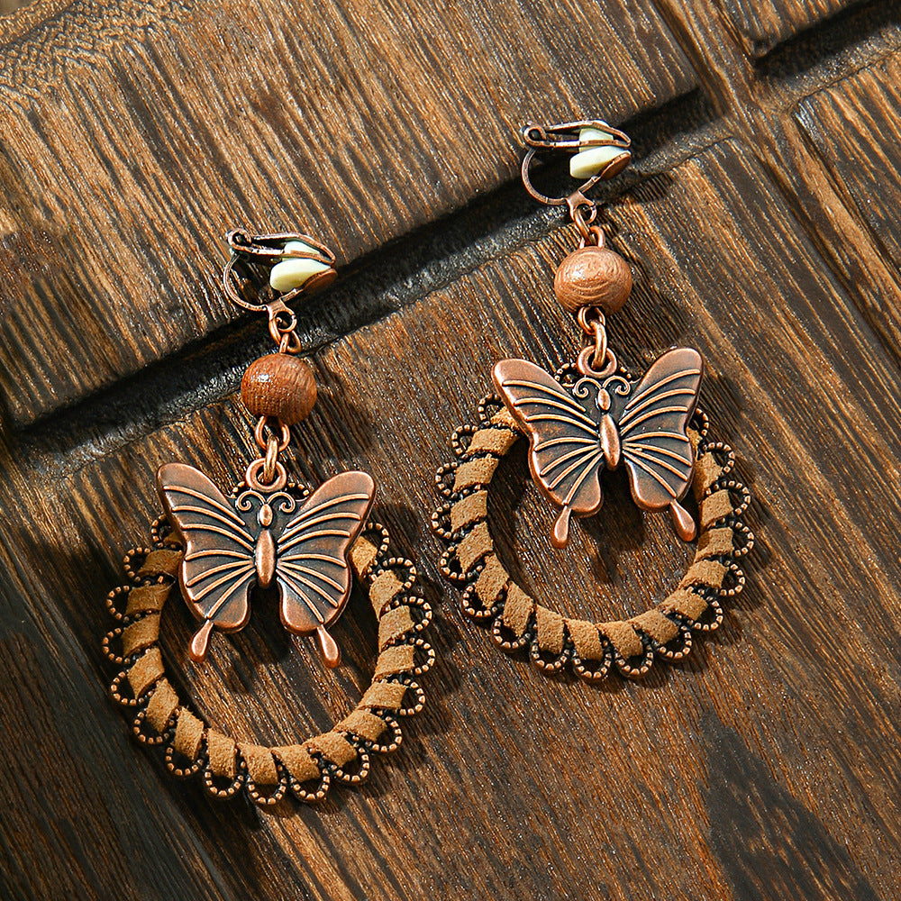 Wholesale Bohemian Butterfly Earrings Necklace Set Chic Party Wear Jewelry Accessory