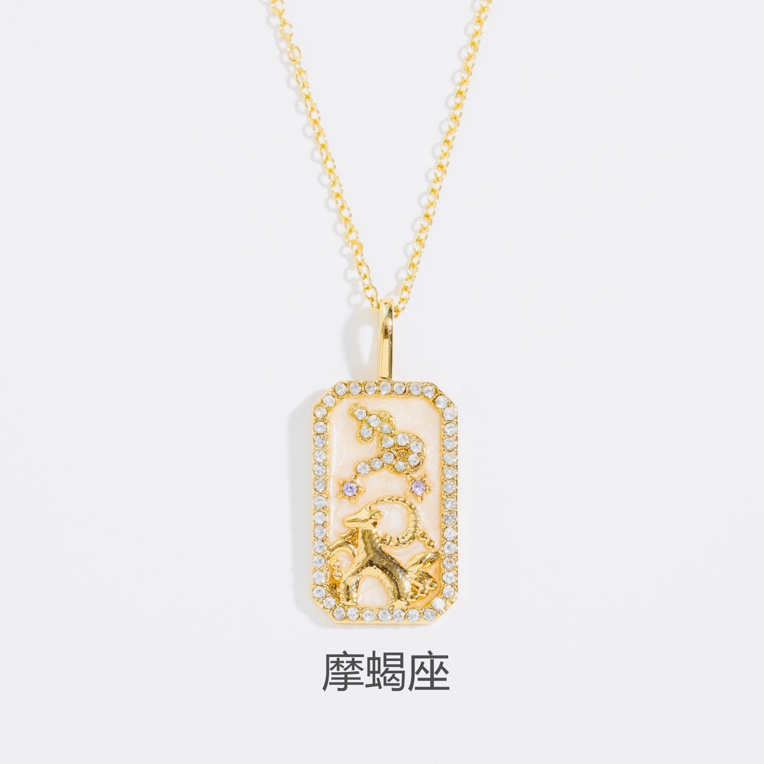 Wholesale Zodiac Contion Colorful Birthstone Necklace,  Chic Jewelry Accessory for Everyday Wear