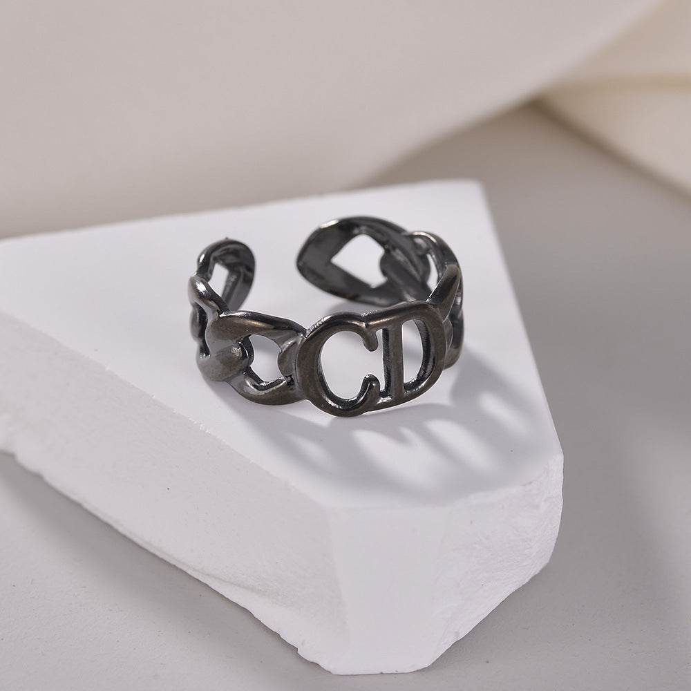 Wholesale   opening adjustable CD titanium steel ring