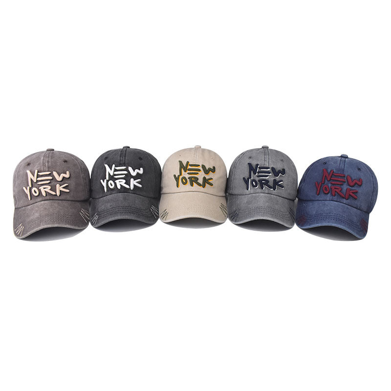 Wholesale Cotton Washed Old New York Baseball Cap
