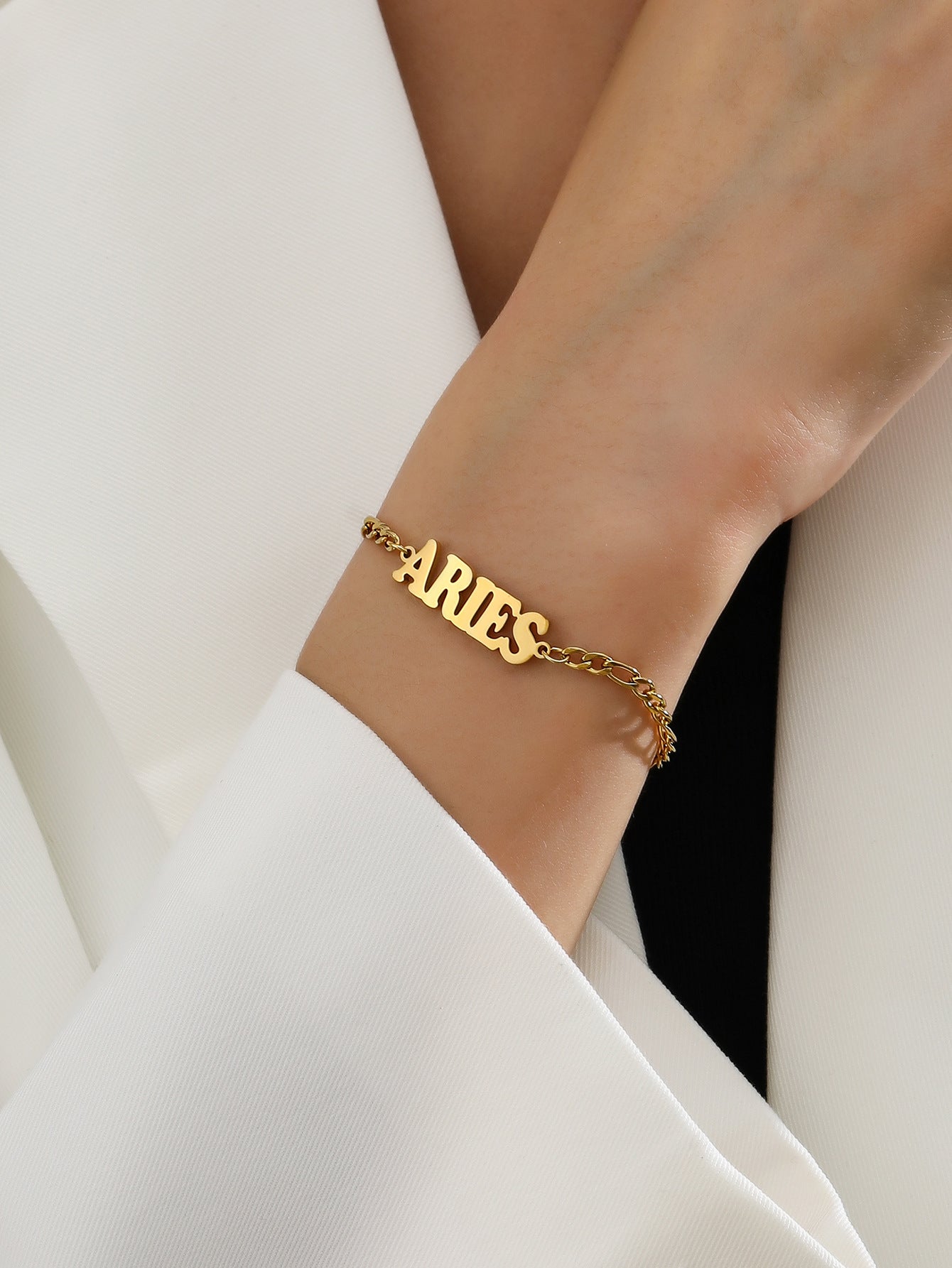 Wholesale Electroplated Alloy Zodiac Letter Bracelet Women S Contion Gift Jewelry Accessory