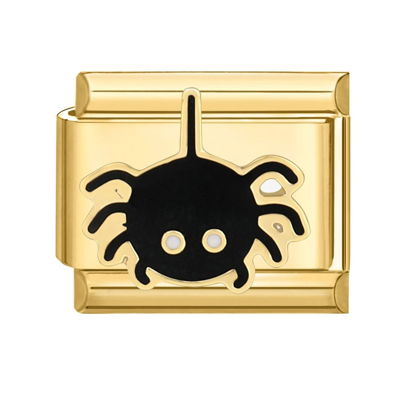 Pulsera de encanto italiano al por mayor de 9 mm empalmado lindo colgante creativo colgante de acero inoxidable brazalete compuesto por acero inoxidable