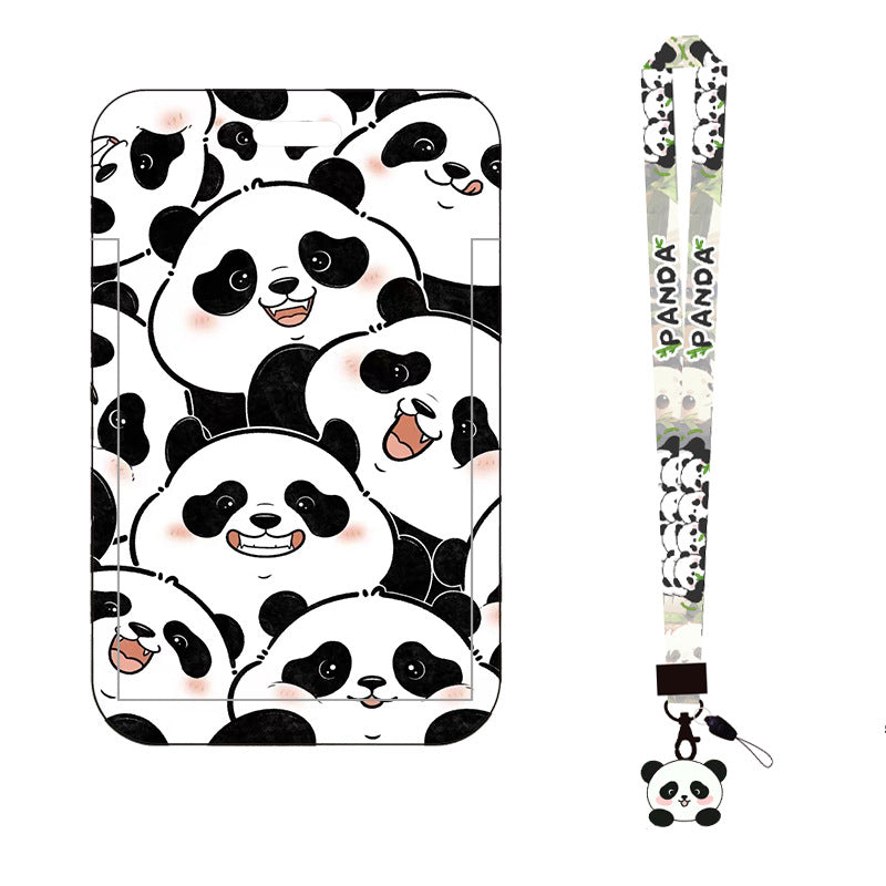 Wholesale 2pcs Cute Panda Protective Case Lanyard Keychain ACC-KC-AShi004