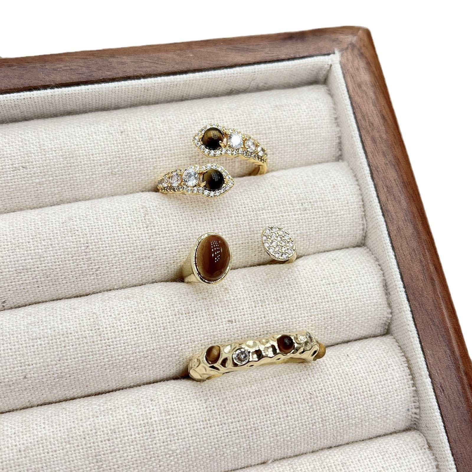 Wholesale  Tiger Eye Ring  Retro Ring