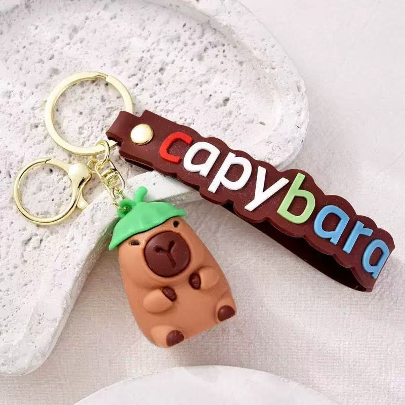 Wholesale Cute Capybara Keychain Bag Pendant Creative Car Key Accessory Boutique Resale