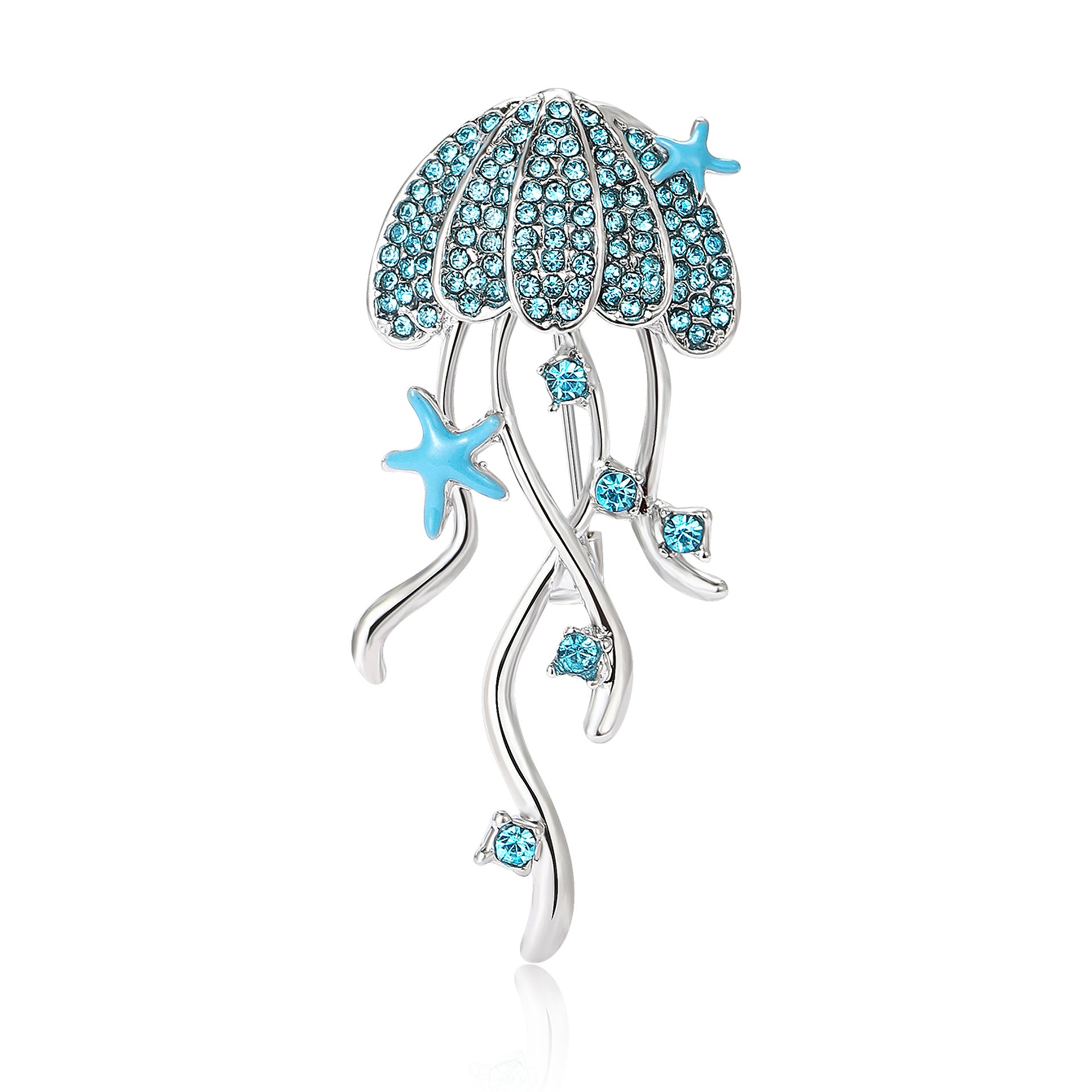 Wholesale Jellyfish Starfish Brooch Pink Alloy Women S Fashion Pin Casual Decorative Jewelry Accessory Gift And Boutique Resale