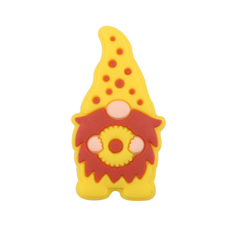 Wholesale 5pcs Christmas Silicone Beads Focal Beads DIY Beading Accessories ACC-BDS-GuangTian044