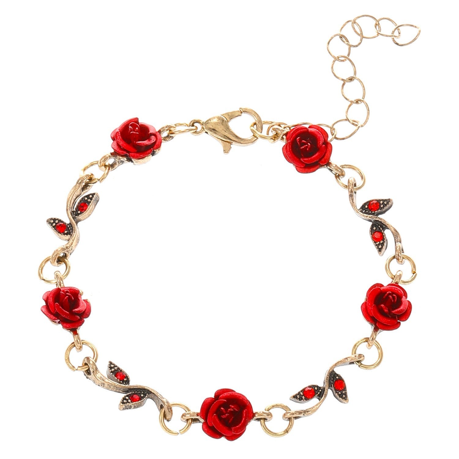 Wholesale Vintage Rose Bracelet Necklace Earrings 3-piece Sets ACC-NE-ChaoKai008