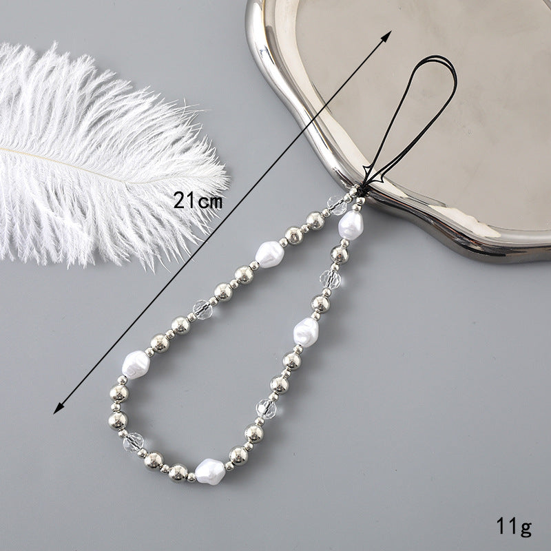 Wholesale  Pearl Short Wrist Lanyard  All-match Keychains