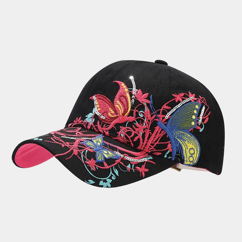 Wholesale  Sequin Butterfly Embroidered Baseball Cap