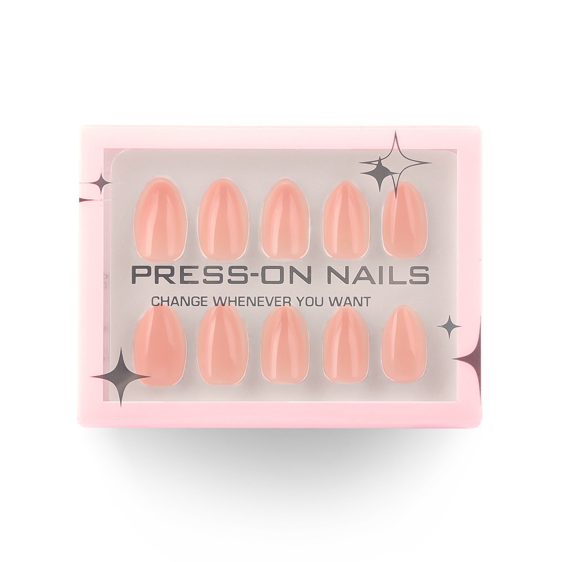 Wholesale 24 Pieces/box Pure Pink Nails Kits Nail Stickers