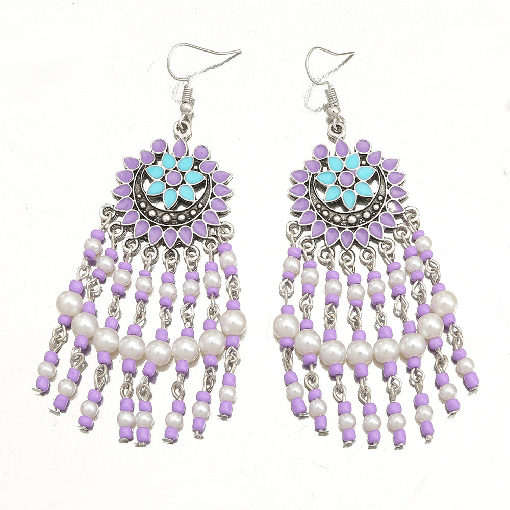 Wholesale  Bohemian Rice Bead Earrings