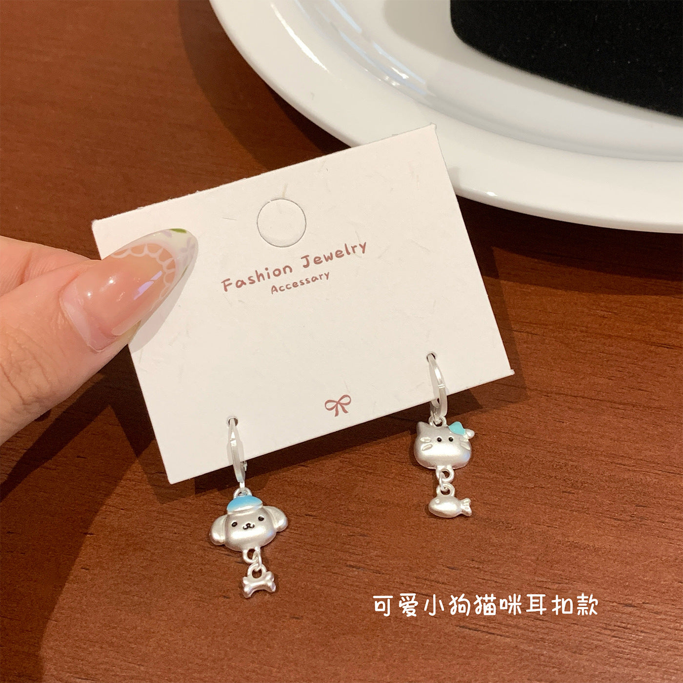 Wholesale Cartoon Heart Cat Ear Clip with Oil Dripping,  Fashion Accessory for Girls