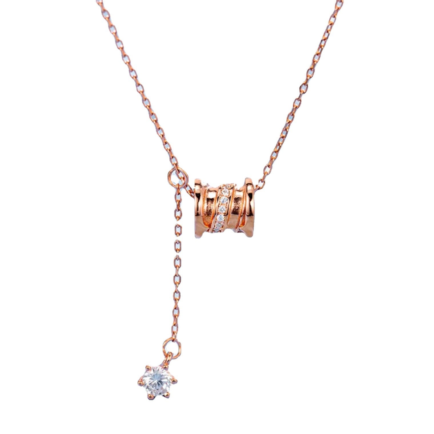 Wholesale Small Man Waist Necklace Women' s Internet Celebrity Same Style Simple Fashion Transfer Bead Pendant Elegant Light Luxury Niche Collarbone Chain